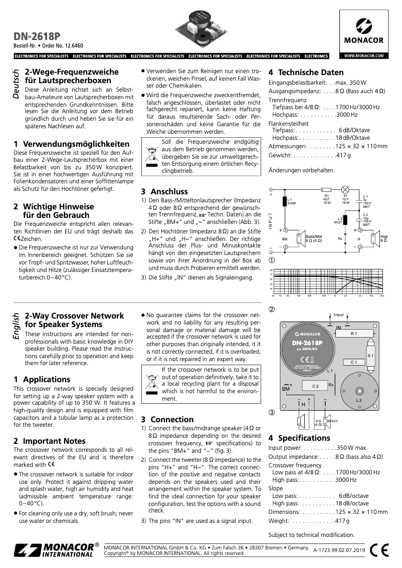 First page image of the manual for DN-2618P