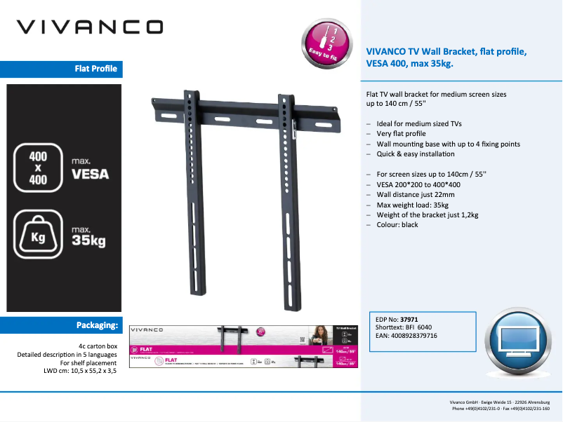 Page 1 of the manual User Manual Vivanco BFI 6040