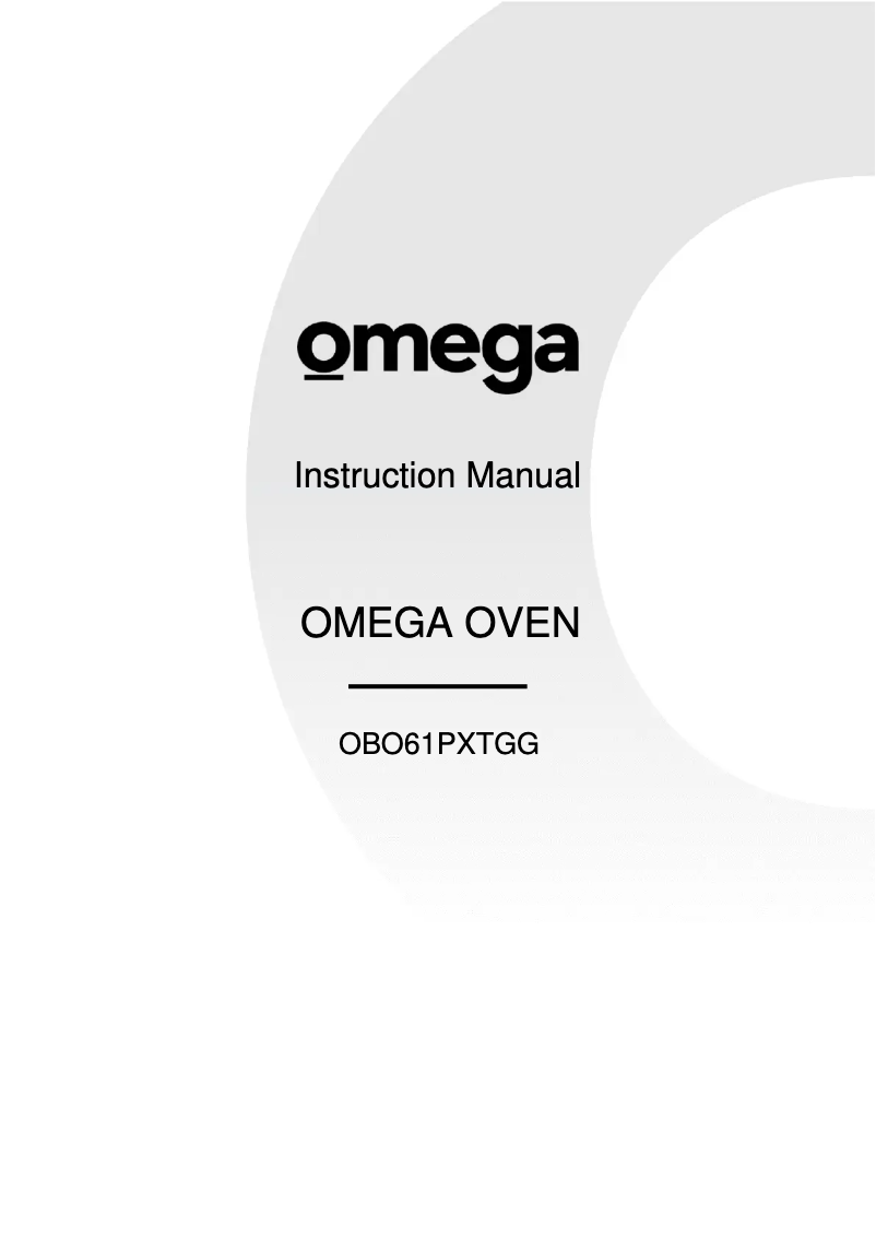 Page 1 of the manual User Manual Omega OBO61PXTGG