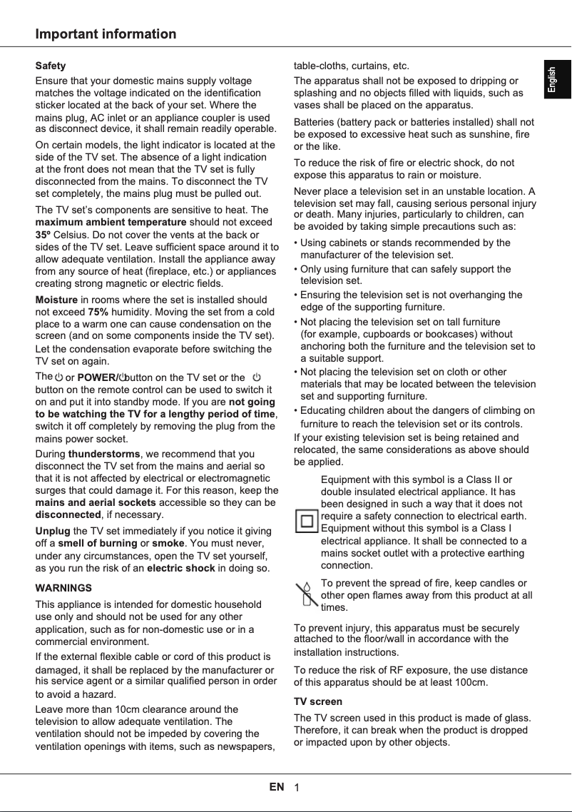 First page image of the manual for 65UC6586