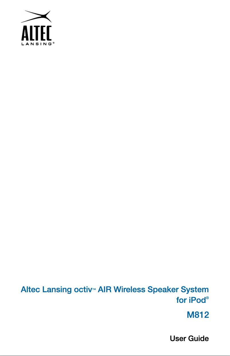 Page 1 de la notice Manuel utilisateur Altec Lansing octiv AIR