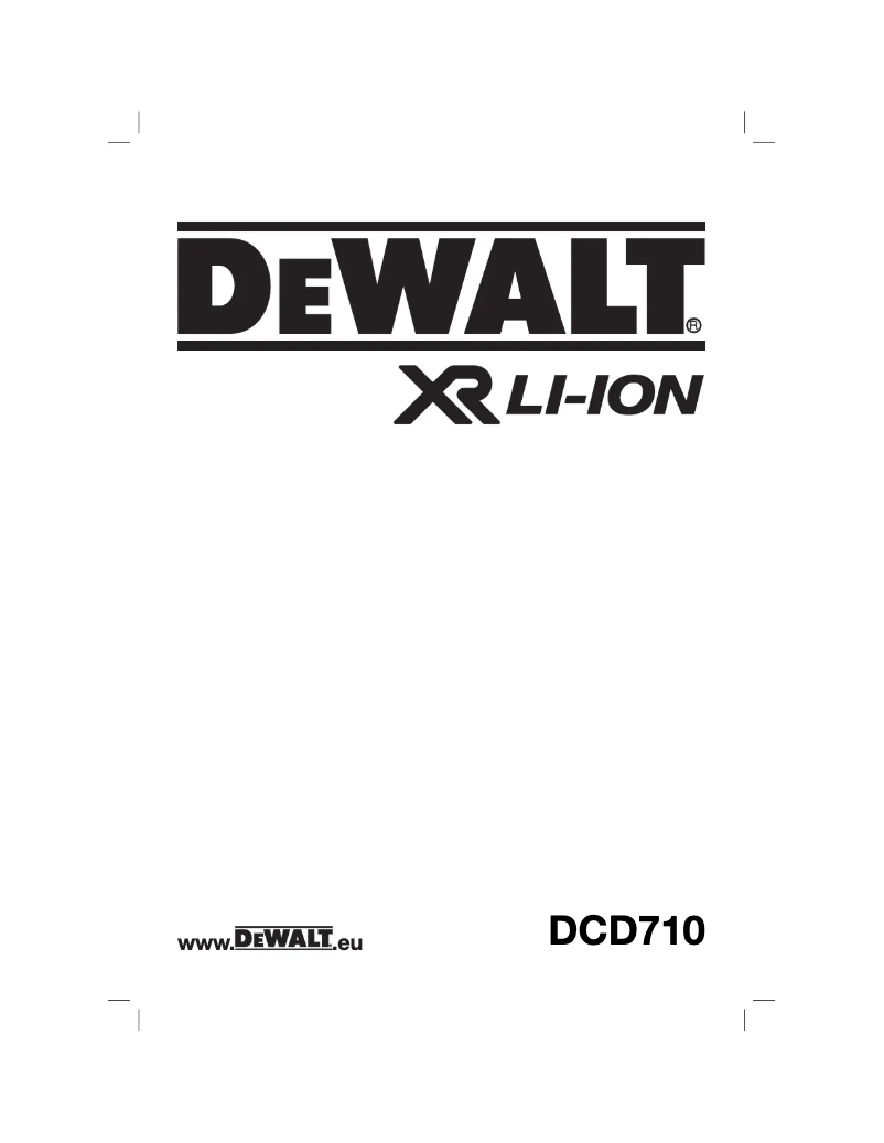 First page image of the manual for DCD710S2