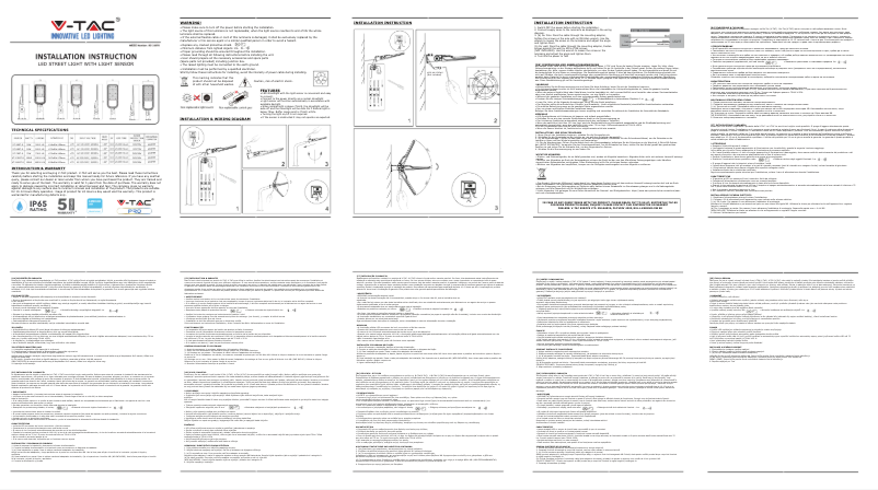 First page image of the manual for VT-139ST-S