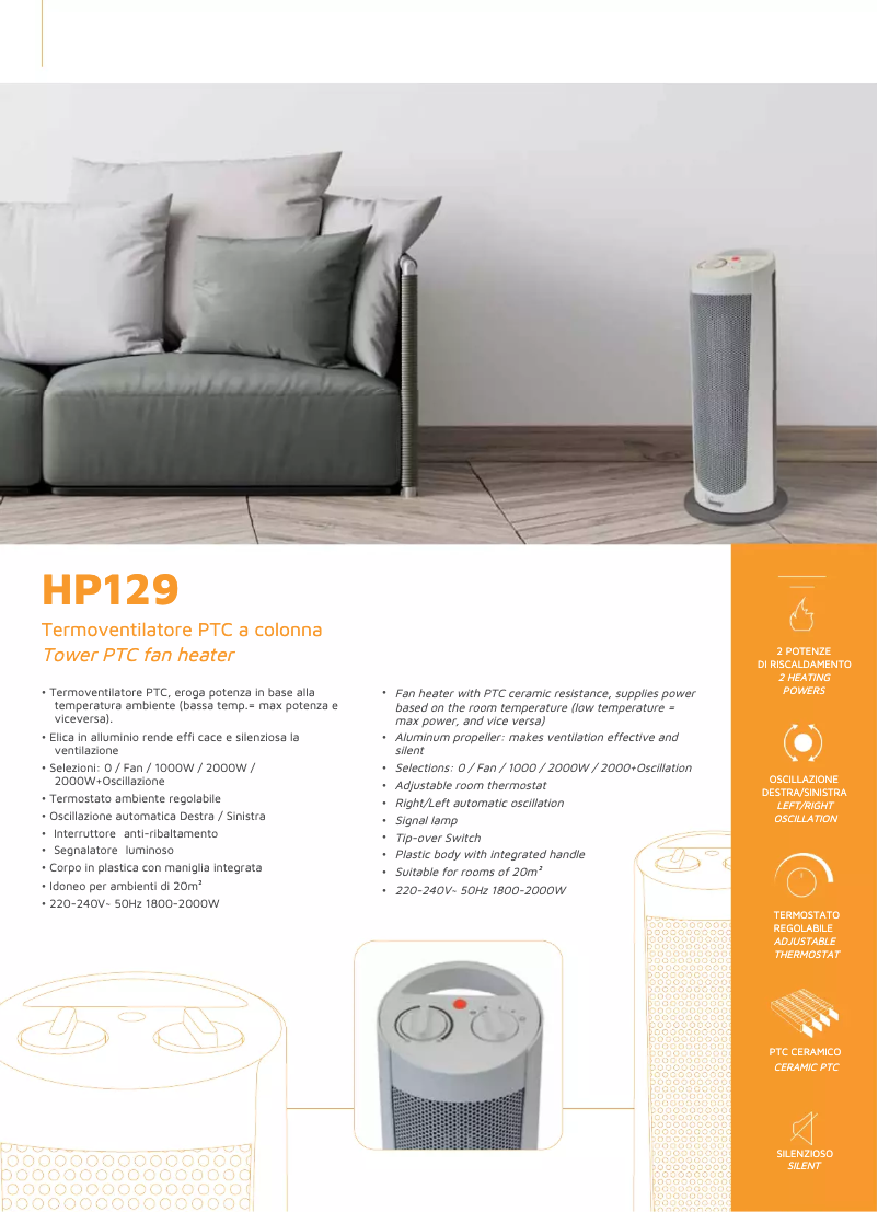 Page 1 of the manual Technical Sheet Bimar HP129