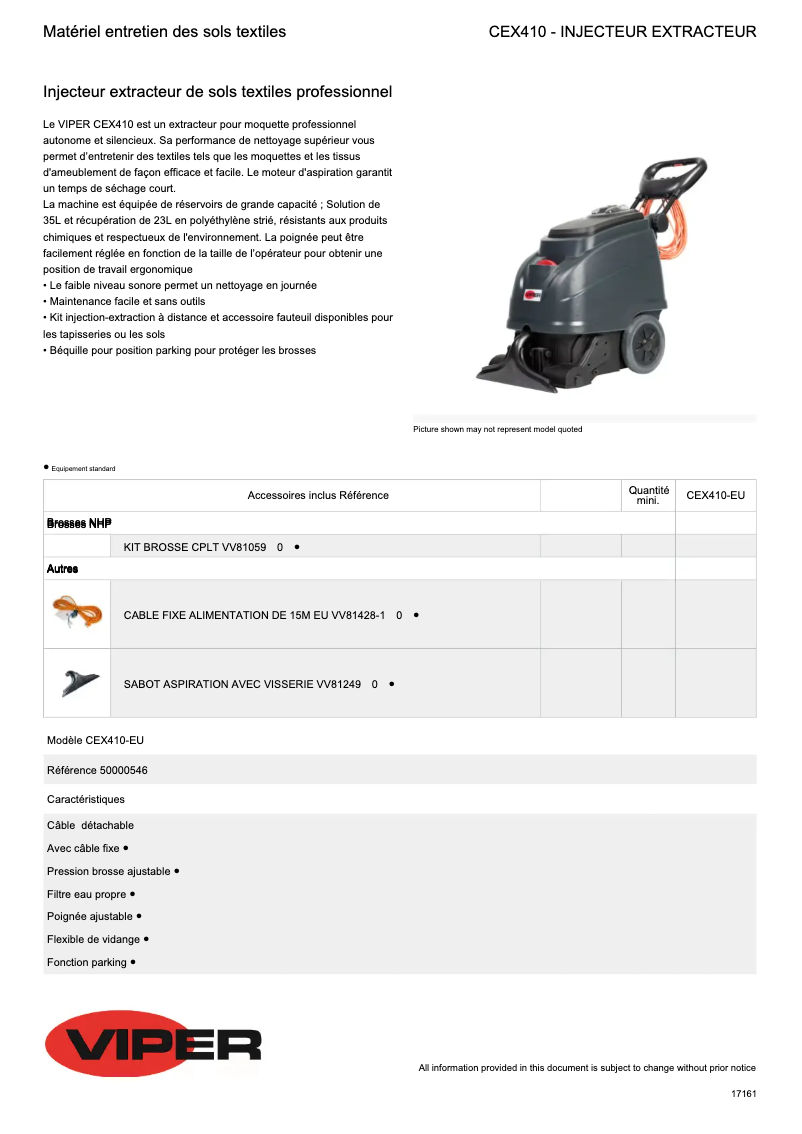 First page image of the manual for Viper CEX410