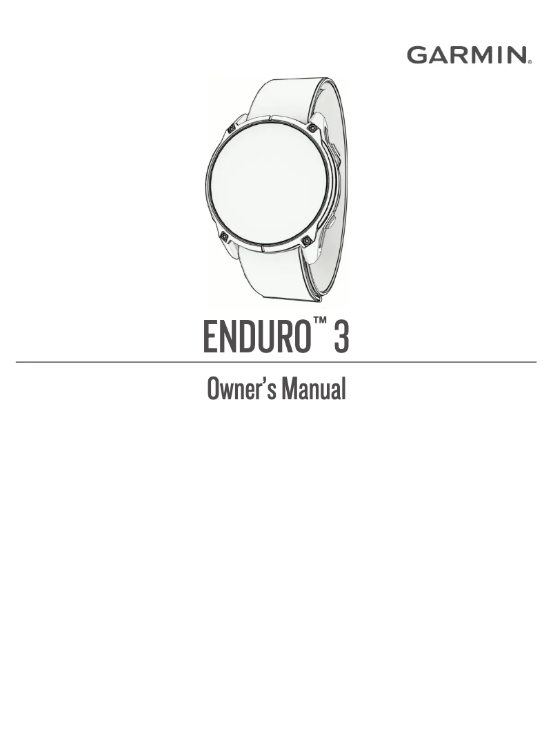 First page image of the manual for Enduro 3