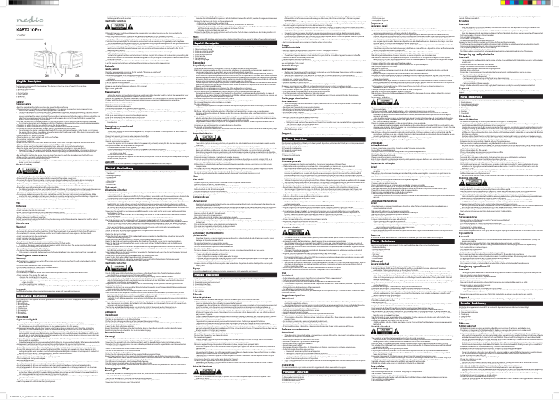 First page image of the manual for KABT210EAL