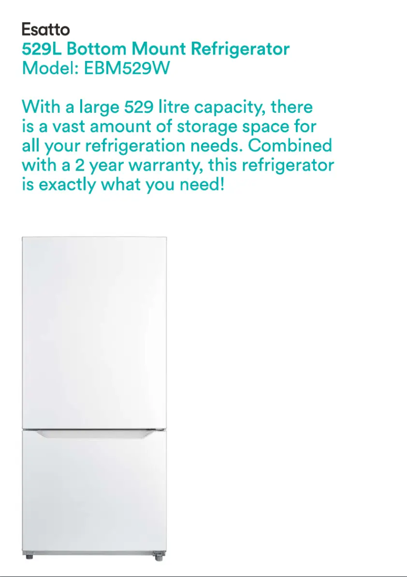 First page image of the manual for EBM529W