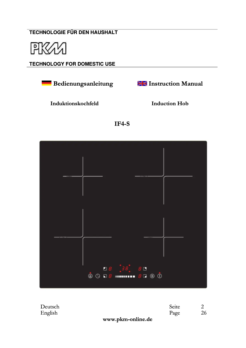 Page 1 of the manual User Manual PKM IF4-S