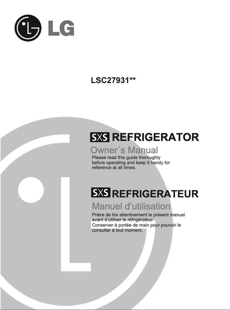Page 1 of the manual User Manual LG LSC27931ST