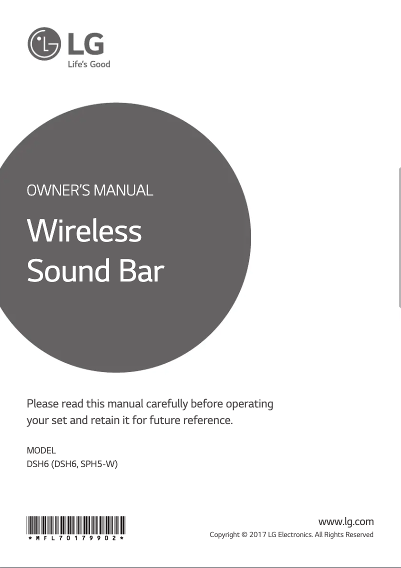 Page 1 of the manual User Manual LG DSH6