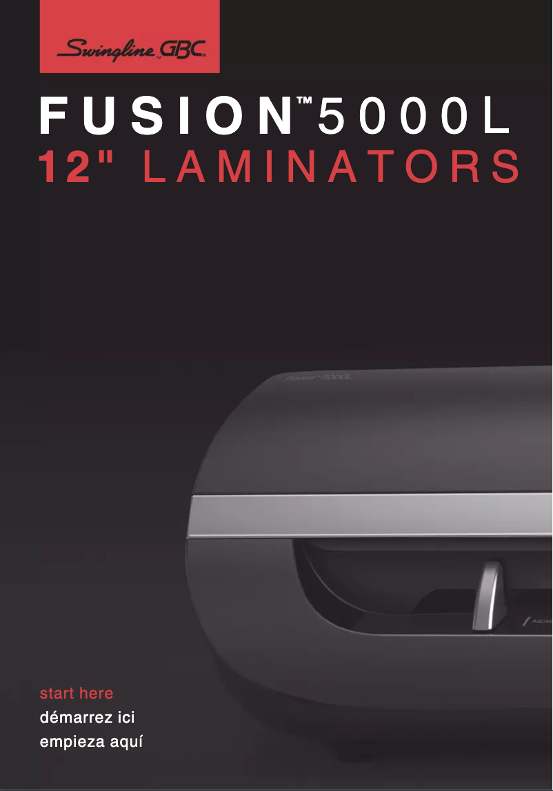 First page image of the manual for Swingline Fusion 5000L