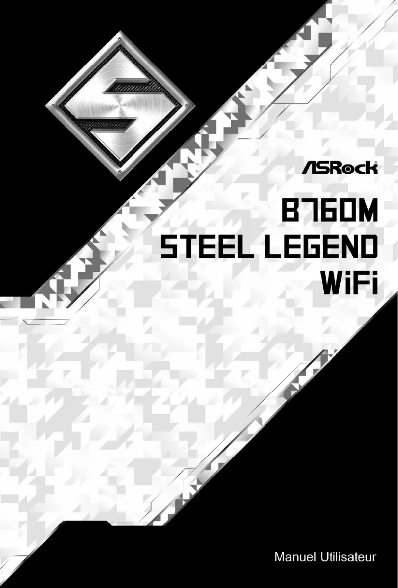 Image de la première page du manuel de l'appareil B760M Steel Legend WiFi