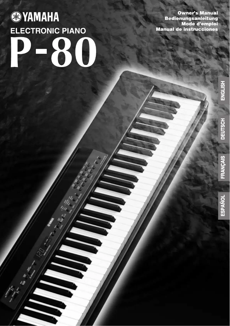 Page 1 of the manual User Manual Yamaha P80