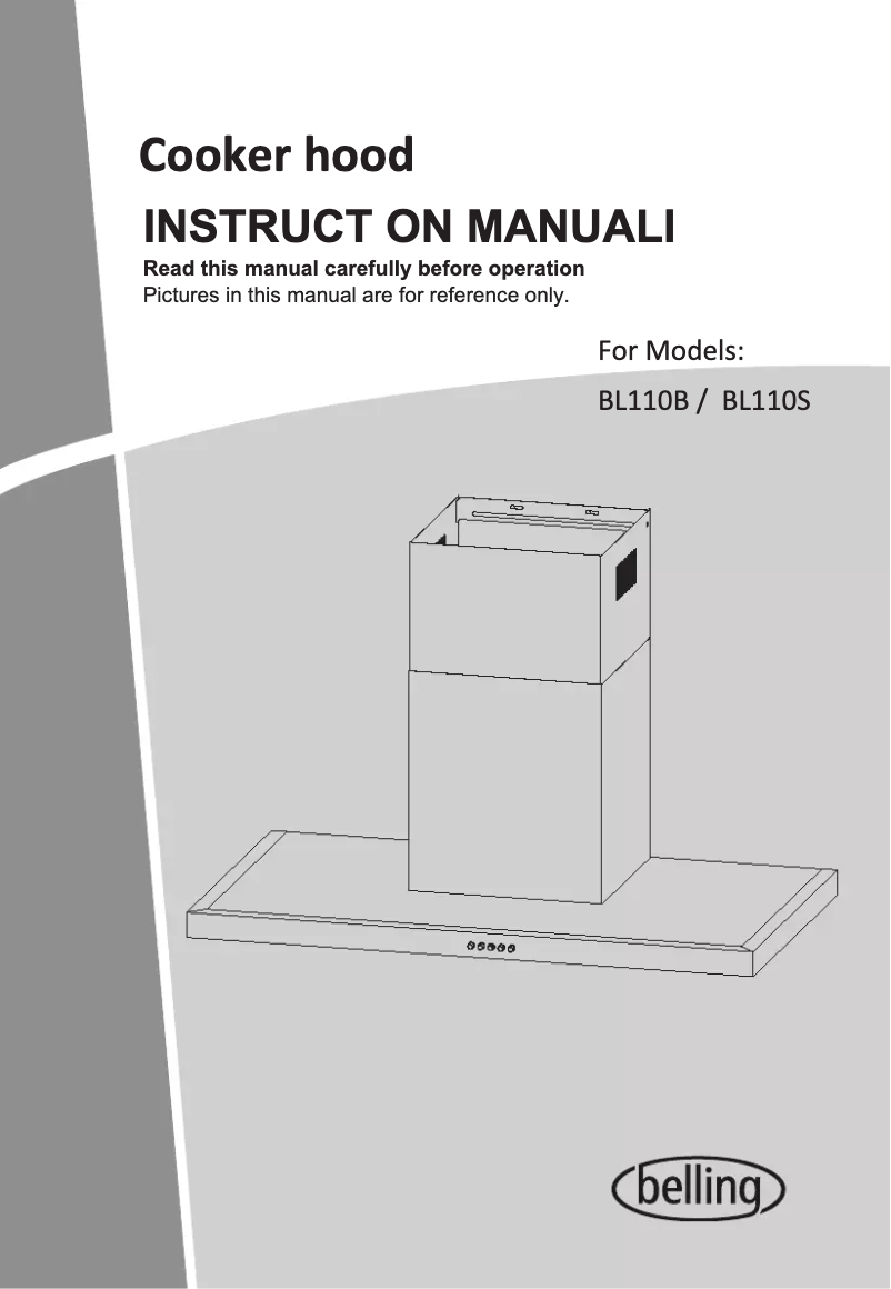 First page image of the manual for BL110S