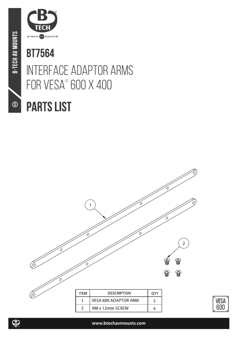 First page image of the manual for BT7564