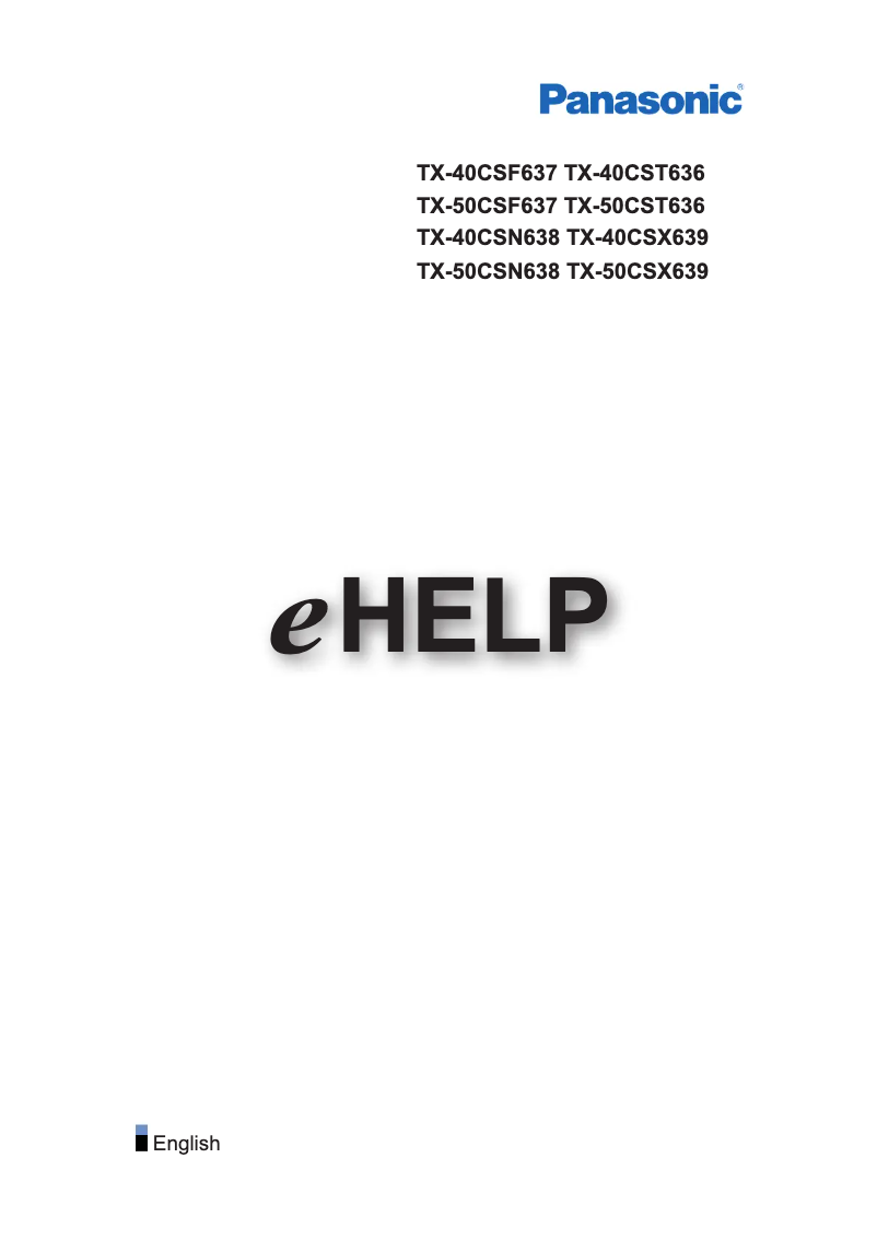 Page 1 of the manual User Manual Panasonic Viera TX-50CSN638