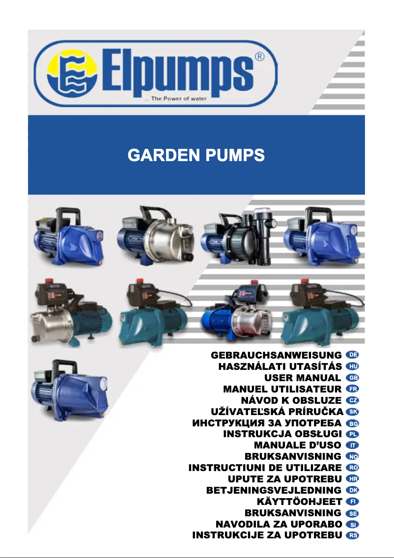 Page 1 of the manual User Manual Elpumps JPV 1300