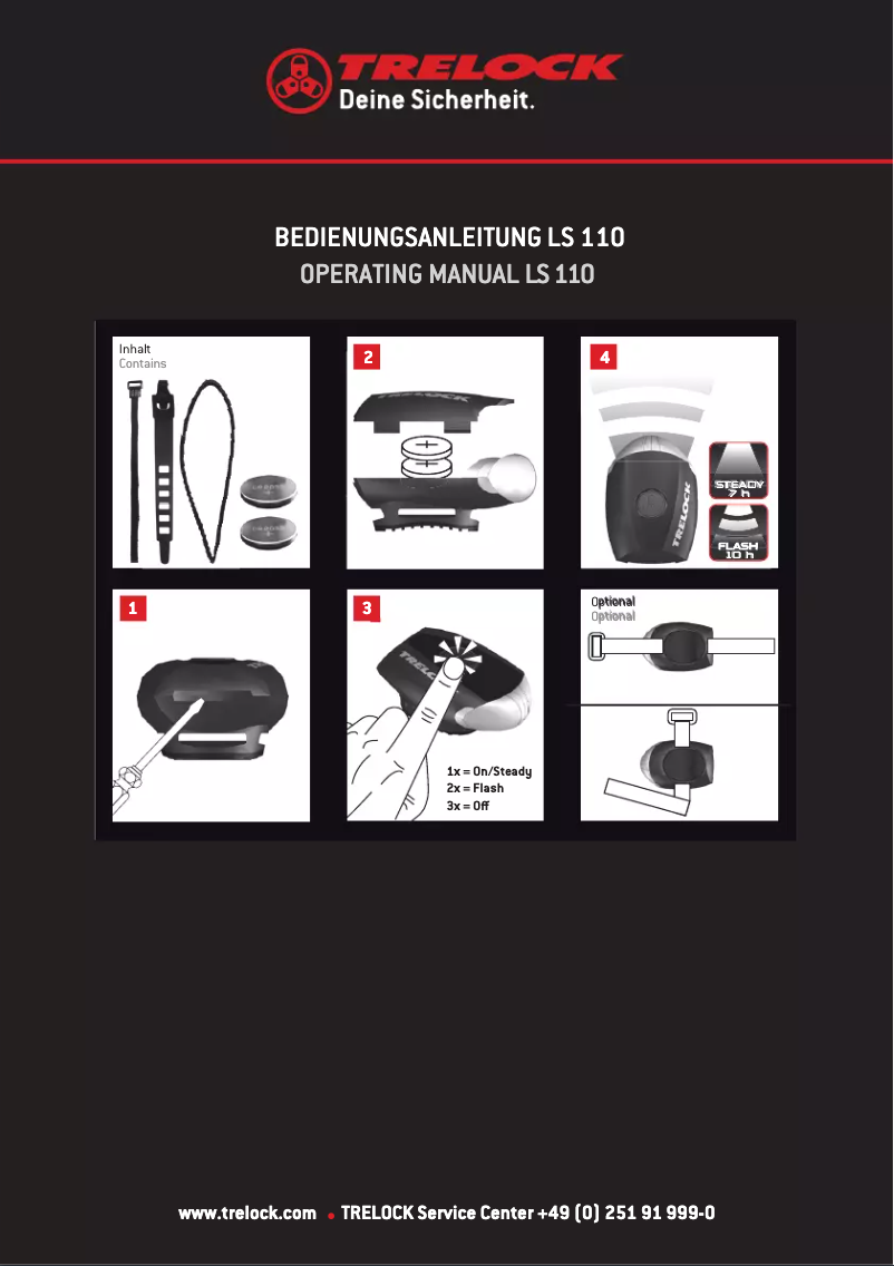 First page image of the manual for LS 110 GO