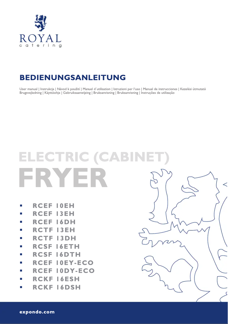 Page 1 of the manual User Manual Royal Catering RCSF 16DTH