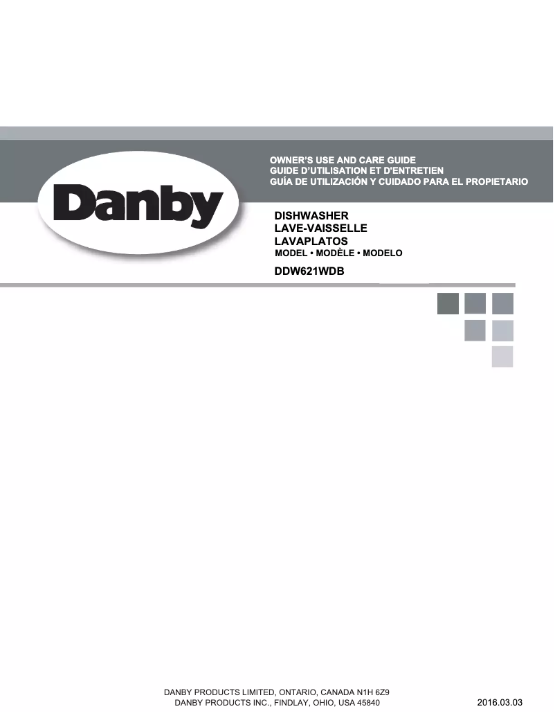 Page 1 of the manual User Manual Danby DDW621WDB