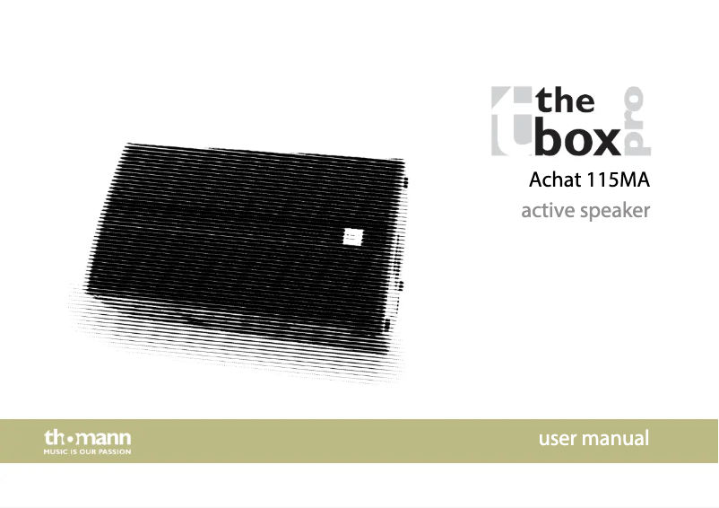 Page 1 of the manual User Manual The Box Pro Achat 115 MA