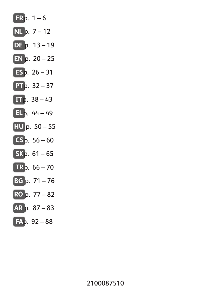 First page image of the manual for CB5018