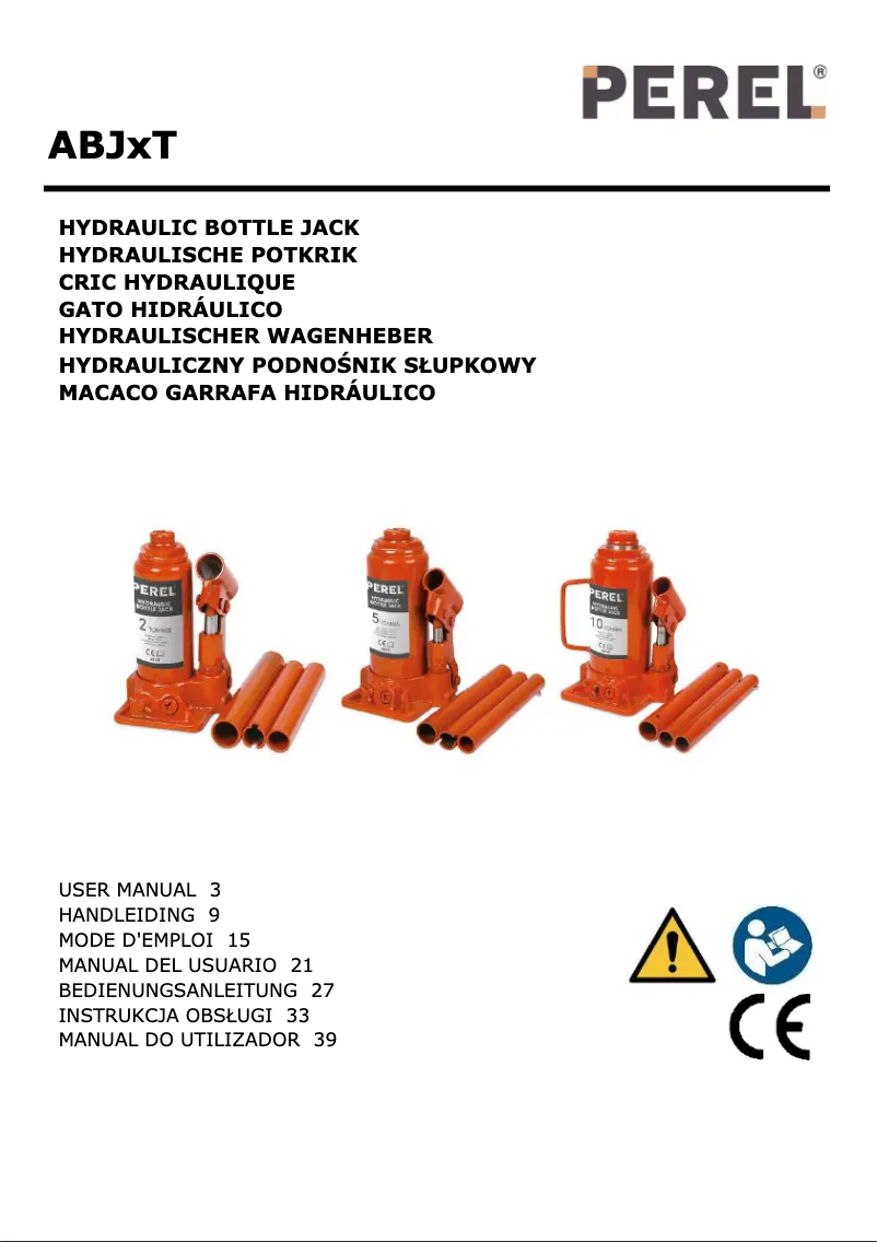 Page 1 of the manual User Manual Perel ABJ10T
