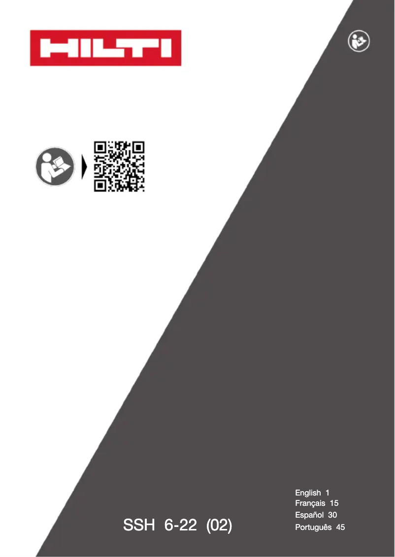 Page 1 of the manual User Manual Hilti SSH 6‑22