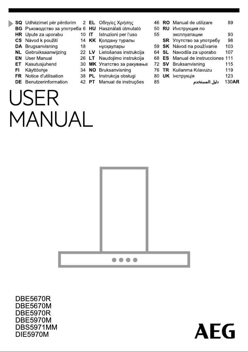 Page 1 of the manual Technical Sheet AEG DBE5670R