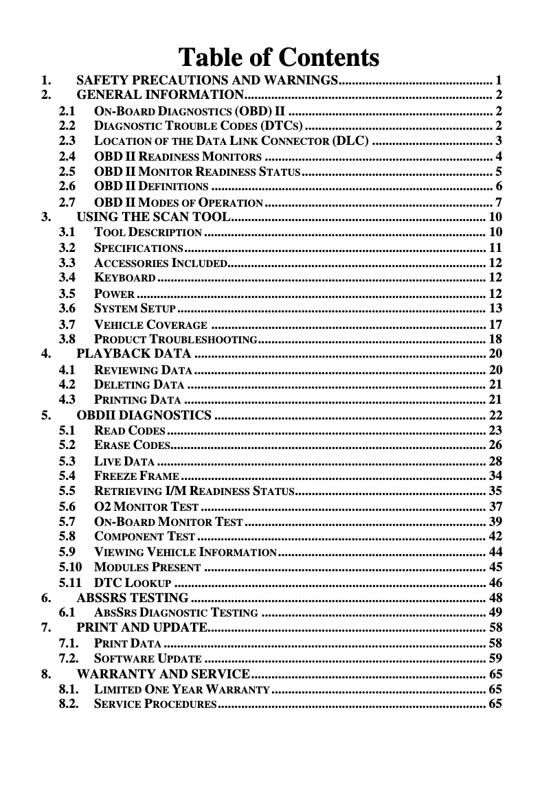 First page image of the manual for AutoLink AL619