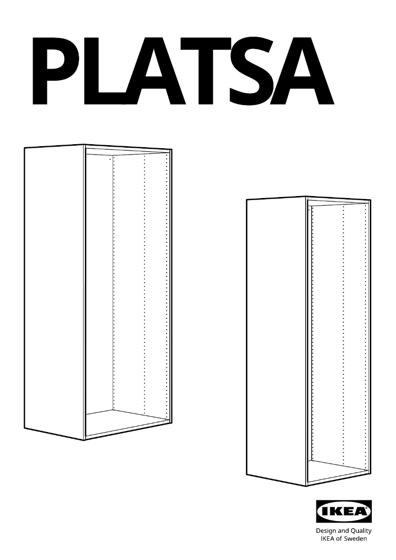 Page 1 of the manual User Manual Ikea PLATSA 403.875.04