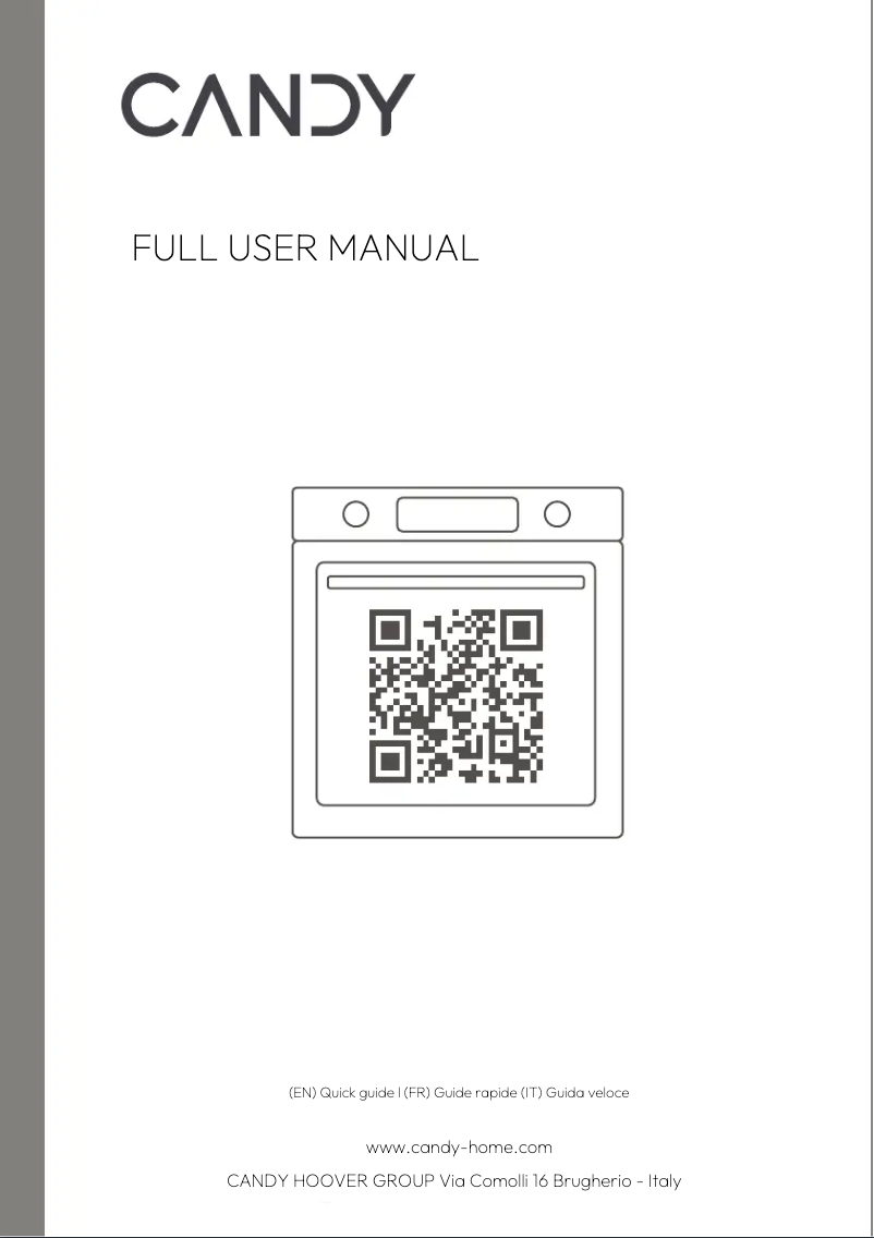 Page 1 of the manual User Manual Candy CA6 N5B3EYTX