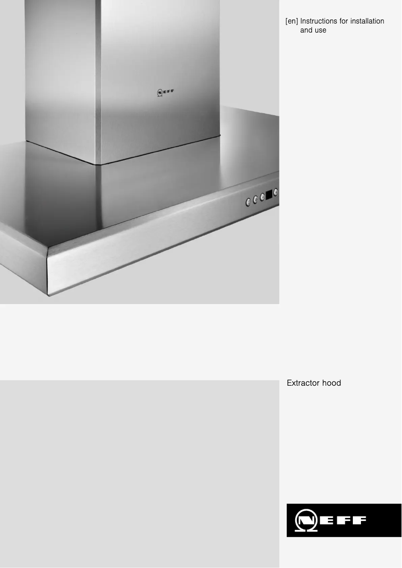 Page 1 of the manual User Manual Neff D67B21N0GB