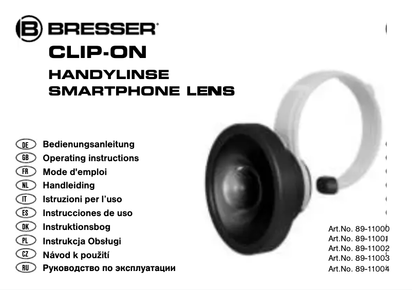 First page image of the manual for Clip-On