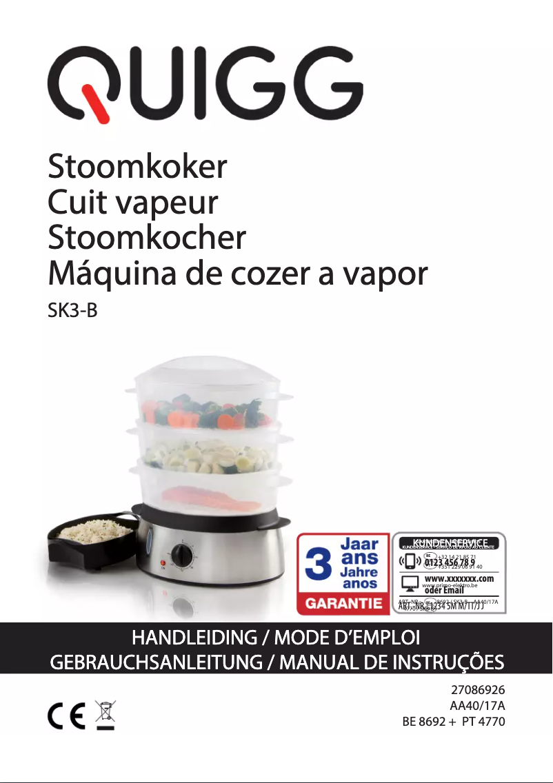 Page 1 of the manual User Manual Quigg SK3-B