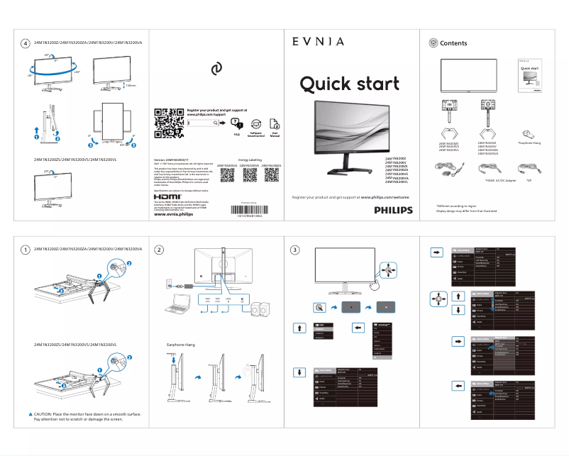 First page image of the manual for Evnia 24M1N3200Z