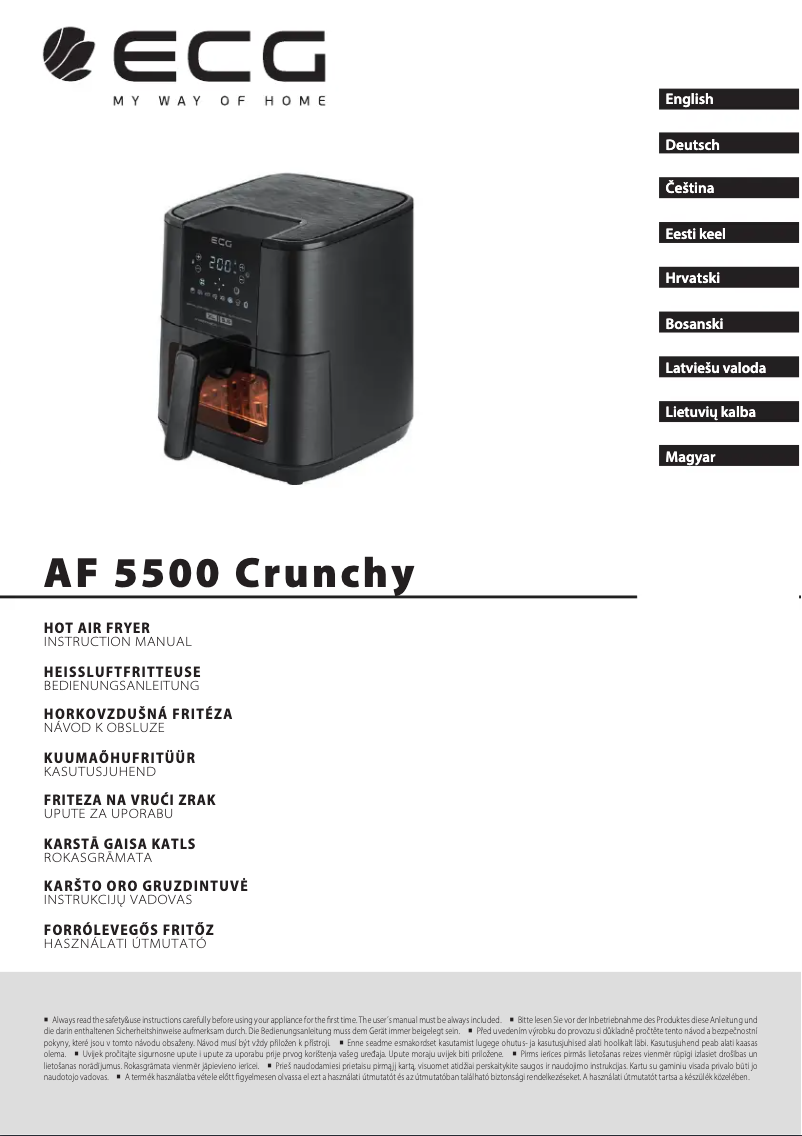 Page 1 of the manual User Manual ECG AF 5500 Crunchy