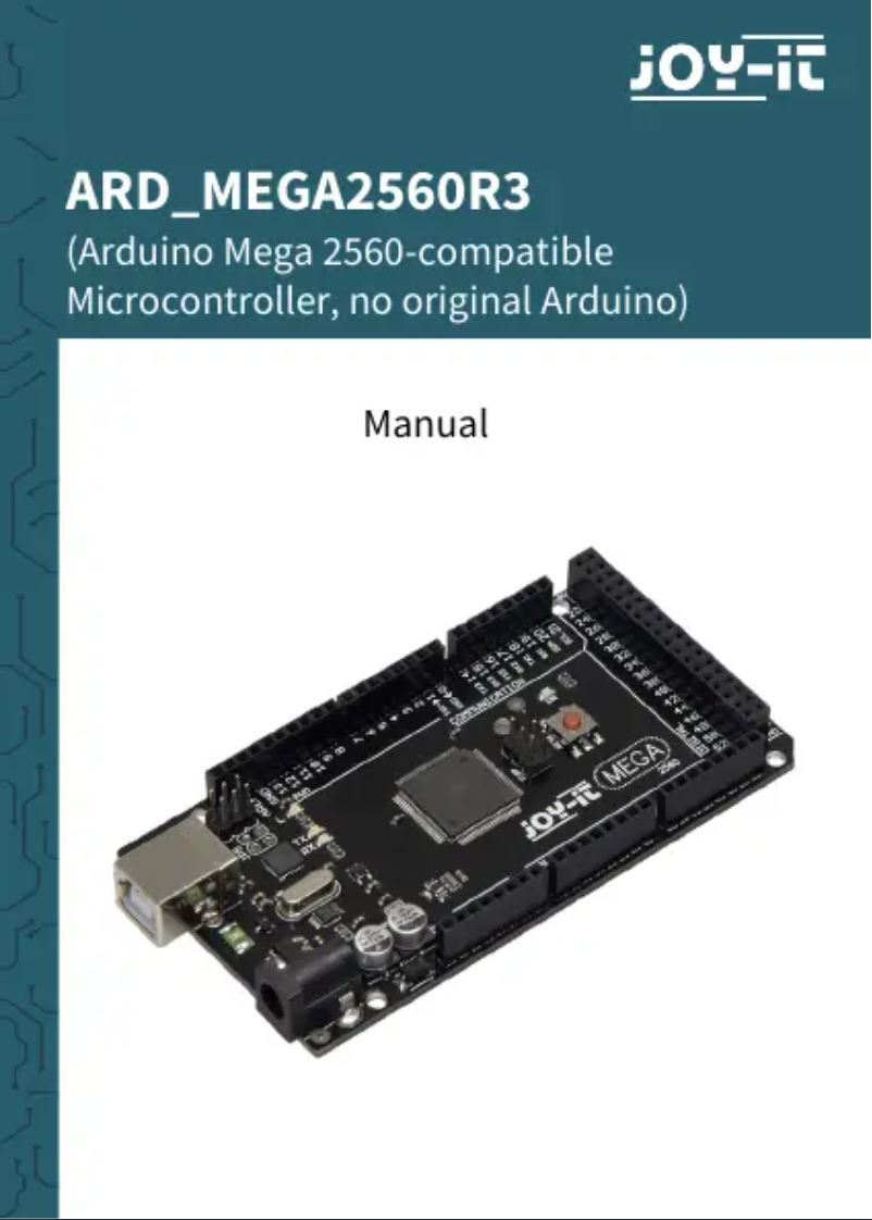 Page 1 of the manual User Manual Joy-It MEGA2560R3