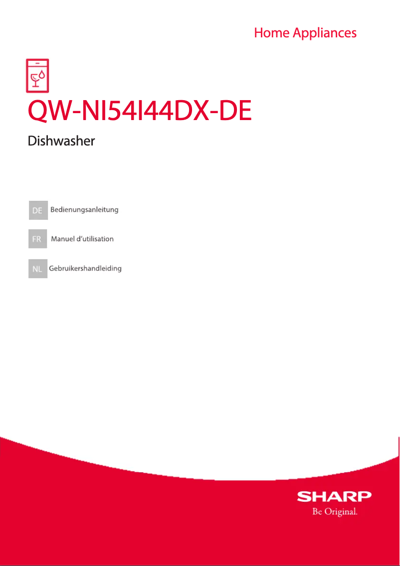 Page 1 of the manual User Manual Sharp QW-NI54I44DX-DE