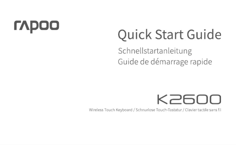 First page image of the manual for K2600