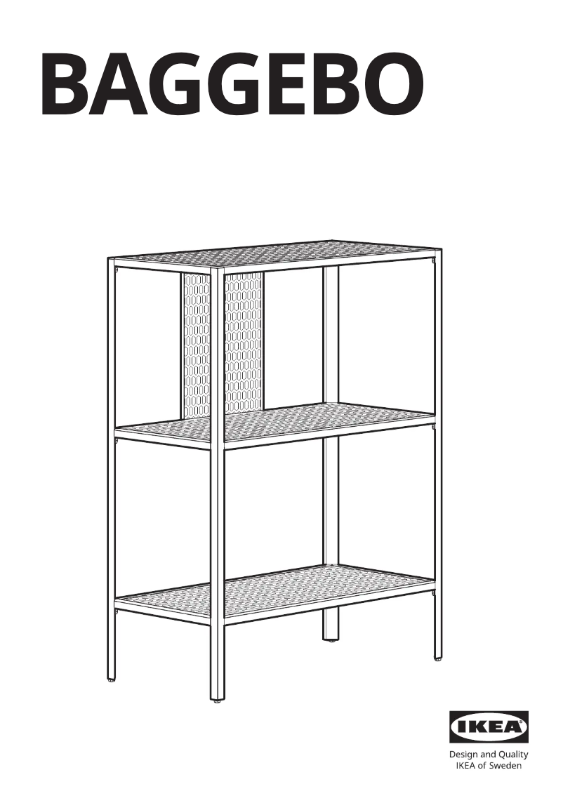 Page 1 of the manual User Manual Ikea BAGGEBO 605.341.70