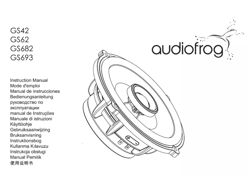 Page 1 of the manual User Manual Audiofrog GS682