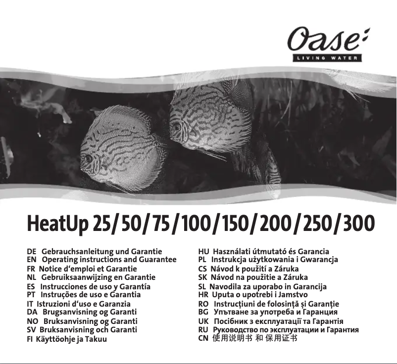 Page 1 of the manual User Manual Oase HeatUp 250
