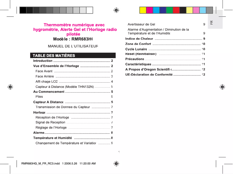 First page image of the manual for RMR683HG