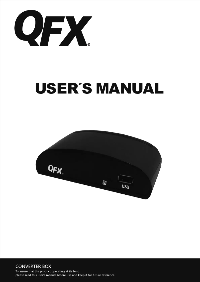 Page 1 of the manual User Manual QFX CV-103