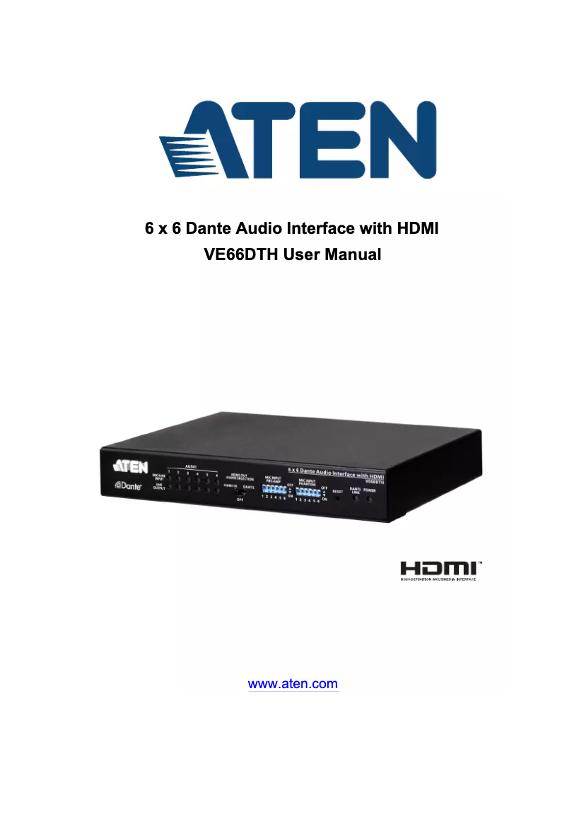 Page 1 de la notice Manuel utilisateur ATen VE66DTH