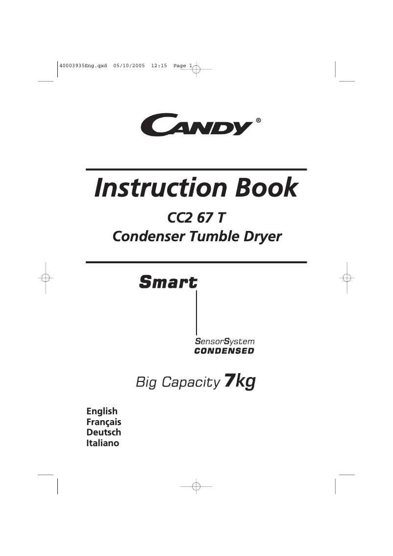 First page image of the manual for CC2 67T-88