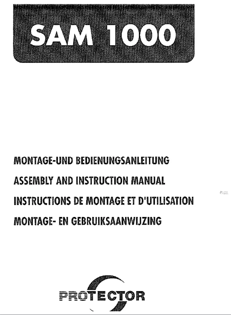 Page 1 of the manual User Manual Protector SAM 1000