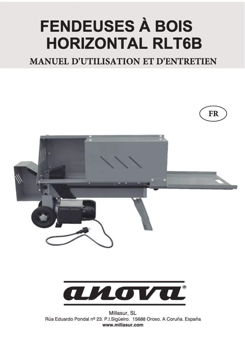 Page 1 of the manual User Manual Anova RLT6B